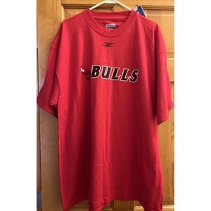 Reebok Chicago Bulls NBA Red Mens T-Shirt Size XL